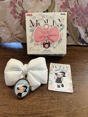 Molly Bow Charm Purse Clip - Light Blue by